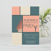 Minimalistische kleurenblok cocktail party corpora kaart (Staand voorkant)