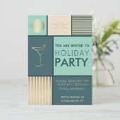 Minimalistische kleurenblok cocktail party corpora kaart (Staand voorkant)