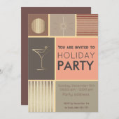 Minimalistische kleurenblok cocktail party corpora kaart (Voorkant / Achterkant)