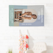 Minimalistische kleurenblokklasse van 2023 Afstude Spandoek (Insitu)