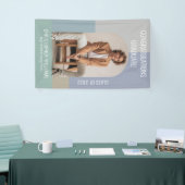 Minimalistische kleurenblokklasse van 2023 Afstude Spandoek (Beurs)