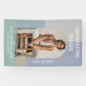 Minimalistische kleurenblokklasse van 2023 Afstude Spandoek (Horizontaal)