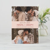 Minimalistische kleurenstrip Sla de Kaart Datum op (Staand voorkant)