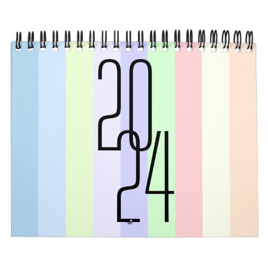 Minimalistische kleurenwandkalender kalender (Hoes)