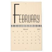 Minimalistische kleurenwandkalender kalender (Feb 2027)