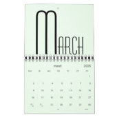 Minimalistische kleurenwandkalender kalender (Mar 2026)