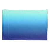 Minimalistische kleurrijke blauwe oceaan gradiënt kussensloop (Achterkant-Links)