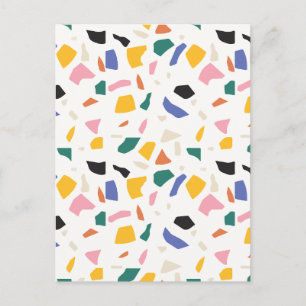 Minimalistische kleurrijke geometrische feestdagenkaart