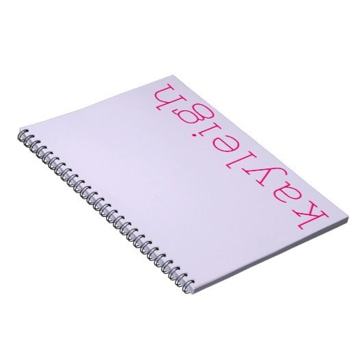 Minimalistische Kleurrijke Kindernaam Lila Heet Ro Notitieboek (Rechterzijde)