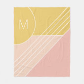 Minimalistische kleurrijke kleurenblokken op maat  fleece deken (Voorkant)