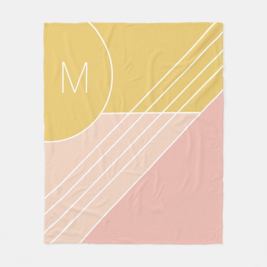 Minimalistische kleurrijke kleurenblokken op maat  fleece deken (Voorkant)