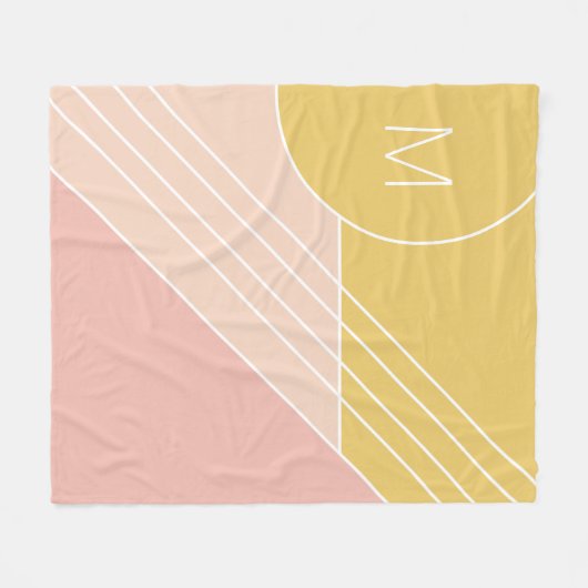 Minimalistische kleurrijke kleurenblokken op maat  fleece deken (Voorkant (Horizontaal))