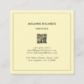 Minimalistische Kleurrijke Strepen Retro QR Code B Vierkante Visitekaartje (Achterkant)