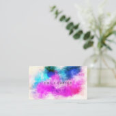 Minimalistische kleurrijke textuur | Waterverf art Visitekaartje (Staand voorkant)