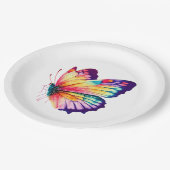 Minimalistische kleurrijke vlinder lentefeest papieren bordje (Gekanteld)