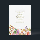 Minimalistische Kleurrijke Waterverf Bloemen Bruil Save The Date<br><div class="desc">Minimalistische Kleurrijke Waterverf Bloemen Bruiloft Save the Date</div>