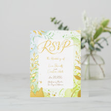 Minimalistische Kleurrijke Waterverf Folie RSVP