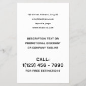 Minimalistische klusjesman zwart-wit flyer (Achterkant)