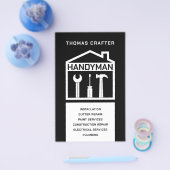 Minimalistische klusjesman zwart-wit flyer (Enkel)