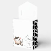 Minimalistische koe genderneutraal baby shower bedankdoosjes (Geopend)