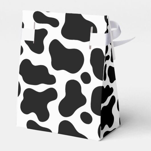 Minimalistische koe genderneutraal baby shower bedankdoosjes (Achterkant)