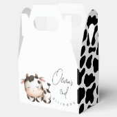 Minimalistische koe genderneutraal bedankdoosjes (Geopend)