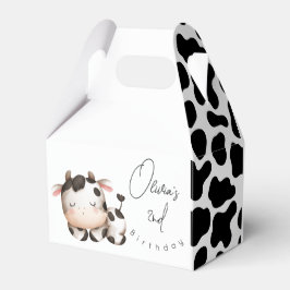 Minimalistische koe genderneutraal bedankdoosjes