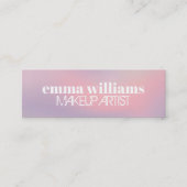 Minimalistische koele gedurfde pastelschoonheid mini visitekaartje (Voorkant)