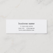 Minimalistische koele gedurfde pastelschoonheid mini visitekaartje (Achterkant)