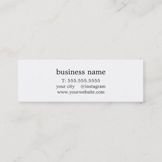 Minimalistische koele gedurfde pastelschoonheid mini visitekaartje (Achterkant)