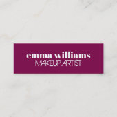 Minimalistische koele gedurfde schoonheid mini visitekaartje (Voorkant)