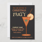 Minimalistische koele kerstcocktail party corporat kaart (Voorkant)