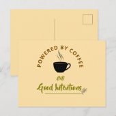 Minimalistische koffie citaten postkaart | Grappig (Voorkant / Achterkant)