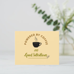 Minimalistische koffie citaten postkaart Grappig