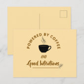 Minimalistische koffie citaten postkaart | Grappig (Voorkant / Achterkant)