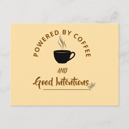 Minimalistische koffie citaten postkaart | Grappig (Voorkant)