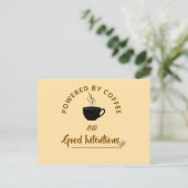 Minimalistische koffie citaten postkaart | Grappig (Staand voorkant)