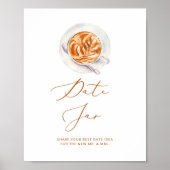 Minimalistische koffie date night ideeën. Datum ja Poster (Voorkant)