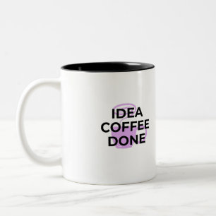 Minimalistische koffie definitie typografie mok