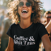 Minimalistische koffie en Shih Tzus Hondenliefhebb Tri-Blend Shirt