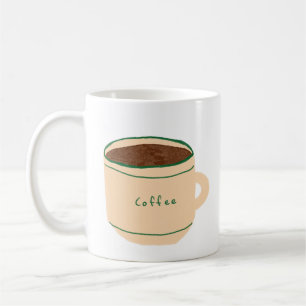 Minimalistische koffie handgetekend cadeau koffiemok