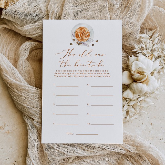 Minimalistische koffie Hoe oud was de bruid om te  (Creator heeft geüpload)