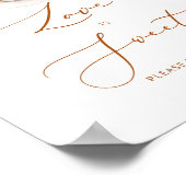 Minimalistische koffie-liefde is lief, neem een tr poster (Hoek)