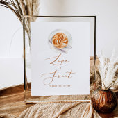 Minimalistische koffie-liefde is lief, neem een tr poster