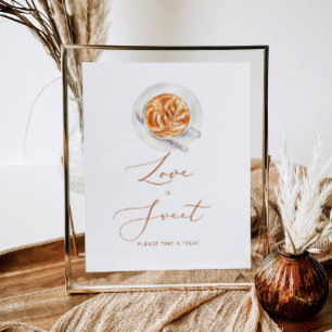 Minimalistische koffie-liefde is lief, neem een tr poster