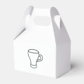 Minimalistische koffie lijn kunst cadeau bedankdoosjes (Achterkant)