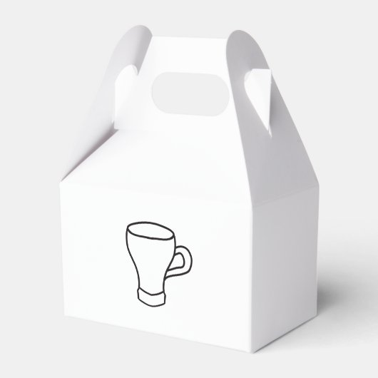 Minimalistische koffie lijn kunst cadeau bedankdoosjes (Achterkant)