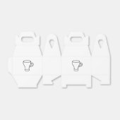 Minimalistische koffie lijn kunst cadeau bedankdoosjes (Uitgevouwen)