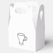 Minimalistische koffie lijn kunst cadeau bedankdoosjes (Geopend)