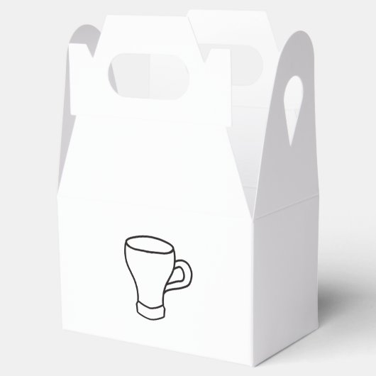Minimalistische koffie lijn kunst cadeau bedankdoosjes (Geopend)